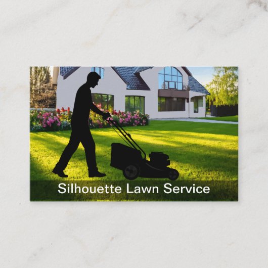 Grasmaaien Residential Service Eenvoudig Visitekaartje (Voorkant)