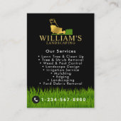 Grasmaaien Snijdiensten, Gazonverzorging Gouden Lo Visitekaartje (Voorkant)