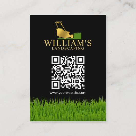 Grasmaaien Snijdiensten, Gazonverzorging Gouden Lo Visitekaartje (Achterkant)