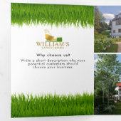 Grasmaaien Snijdiensten Gold Lawn 3 Brochure Drieluik Kaart (Binnenzijde eerst)