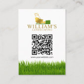Grasmaaien Snijdiensten, Gold Lawn Care Logo Visitekaartje (Achterkant)