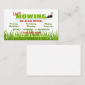 Grasmaaien Tuinieren Landscaping Services Visitekaartje (Voorkant / Achterkant)