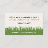 Grasmaaien van gazon visitekaartje (Voorkant)