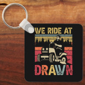 Grasmaaien We rijden bij Dawn Lawn Mower Ride Lawn Sleutelhanger (Voorkant)