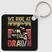 Grasmaaien We rijden bij Dawn Lawn Mower Ride Lawn Sleutelhanger (Achterkant)