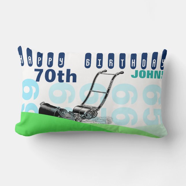  grasmaaier 70e verjaardag Pillow Kussen (Voorkant)