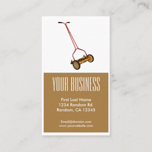  grasmaaier aanpasbare visitekaartjes (Voorkant)