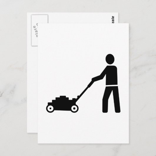 grasmaaier briefkaart (Voorkant / Achterkant)