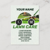 Grasmaaier grafisch Visitekaartje (Voorkant)