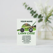 Grasmaaier grafisch Visitekaartje (Staand voorkant)