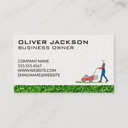 Grasmaaier Guy Snijgras | hovenier Visitekaartje (Voorkant)
