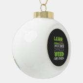 Grasmaaier  keramische bal ornament (Links)