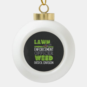 Grasmaaier keramische bal ornament