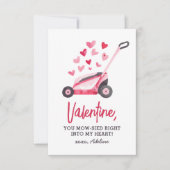 Grasmaaier Kinder Valentijnsdag Notitiekaartje (Voorkant)