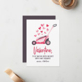 Grasmaaier Kinder Valentijnsdag Notitiekaartje (Voorkant / Achterkant in situ)