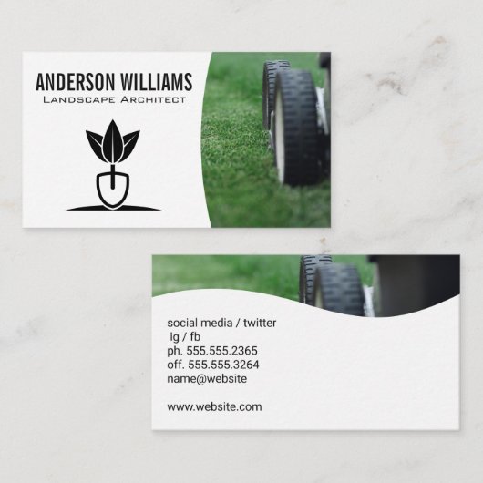 Grasmaaier | Landschapslogo Visitekaartje (Voorkant / Achterkant)