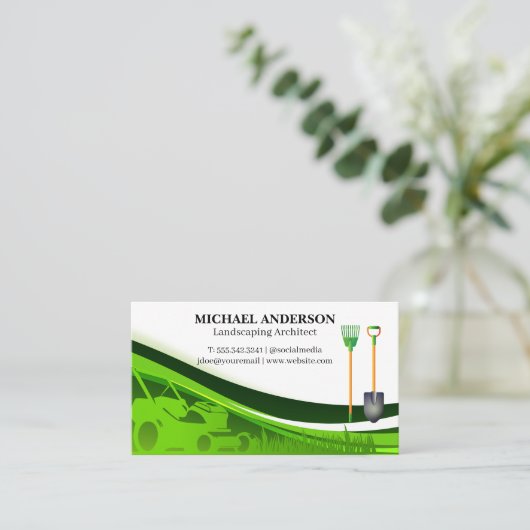 grasmaaier | landschapstools visitekaartje (Staand voorkant)