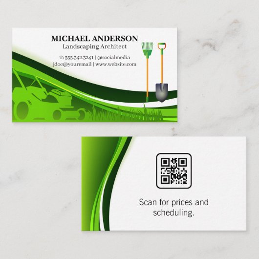 grasmaaier | landschapstools visitekaartje (Voorkant / Achterkant)