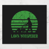 Grasmaaier Lawn Whisperer Tuinman Gift Bier Etiket (Enkel label)