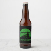 Grasmaaier Lawn Whisperer Tuinman Gift Bier Etiket (Voorkant)