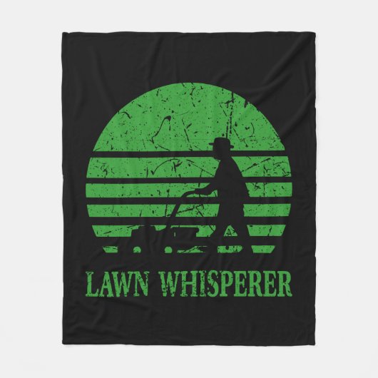 Grasmaaier Lawn Whisperer Tuinman Gift Fleece Deken (Voorkant)