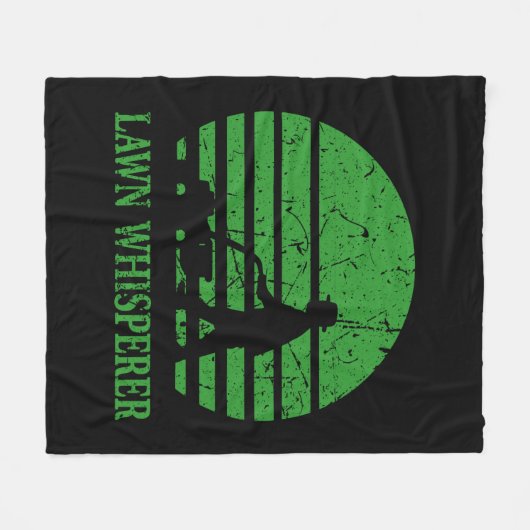 Grasmaaier Lawn Whisperer Tuinman Gift Fleece Deken (Voorkant (Horizontaal))