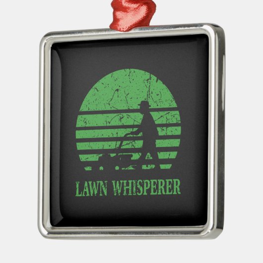 Grasmaaier Lawn Whisperer Tuinman Gift Metalen Ornament (Links)