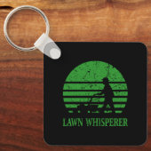 Grasmaaier Lawn Whisperer Tuinman Gift Sleutelhanger (Voorkant)