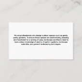 grasmaaier | Liggend Visitekaartje (Achterkant)