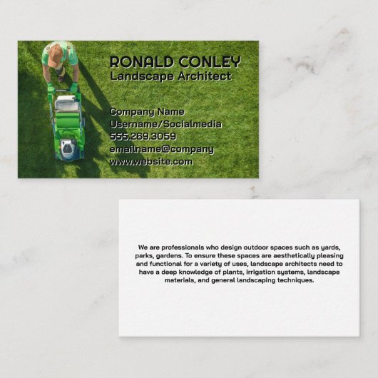 grasmaaier | Liggend Visitekaartje (Voorkant / Achterkant)