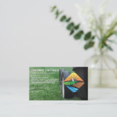 grasmaaier | Logo voor landschapsarchitectuur Visitekaartje (Staand voorkant)