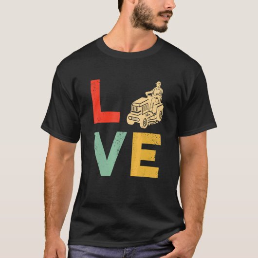 grasmaaier maaien liefde yard werk  grasspoor t-shirt (Voorkant)