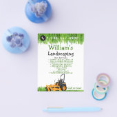 Grasmaaier maaien snijdiensten, gazon zorg flyer (Enkel)