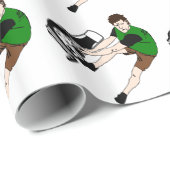 Grasmaaier Man Cartoon Grappige kunst Cadeaupapier (Rol Hoek)