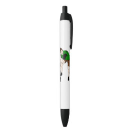 Grasmaaier Man Cartoon Grappige kunst Zwarte Inkt Pen