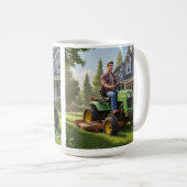 Grasmaaier Man Verjaardag Koffiemok (Voorkant rechts)