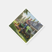 Grasmaaier Man Verjaardag Servet (Hoek)