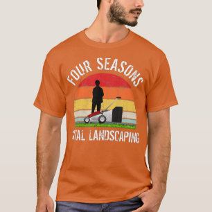 grasmaaier met vier seizoenslandschappen t-shirt