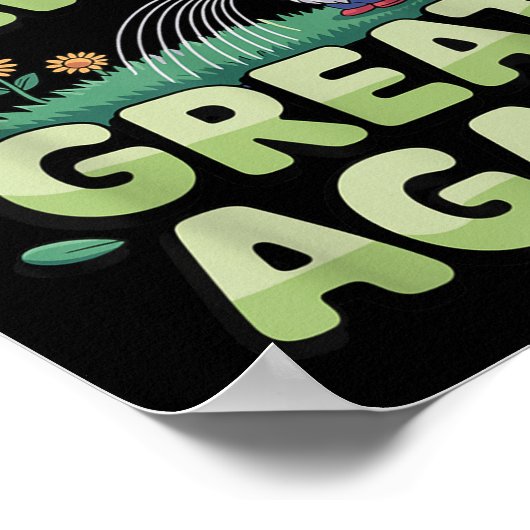 Grasmaaier nieuwigheid voor mannen vrouwen Kinder  Poster (Hoek)