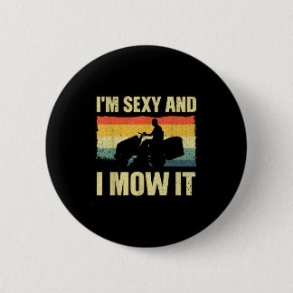 Grasmaaier nieuwigheid voor mannen vrouwen Kinder  Ronde Button 5,7 Cm