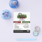 Grasmaaier op gras, Grasverzorging Flyer (Enkel)