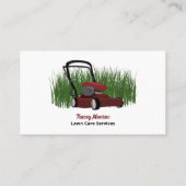 Grasmaaier op gras, Grasverzorging Visitekaartje (Voorkant)