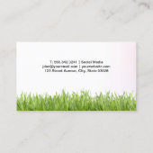 grasmaaier op gras | Hedge Trimmer Visitekaartje (Achterkant)