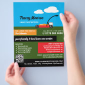 Grasmaaier Scene, Graszorg Diensten Flyer (Hand)