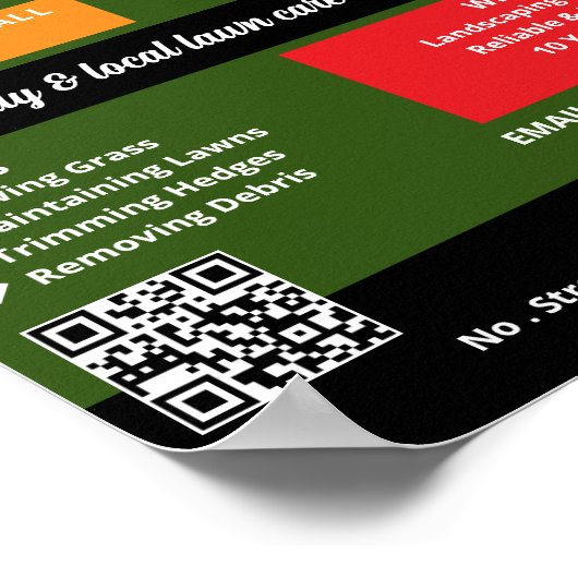 Grasmaaier Scene, Graszorg Diensten Poster (Hoek)