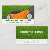 grasmaaier | snijden van gras | tuinarchitect visitekaartje (Voorkant / Achterkant)