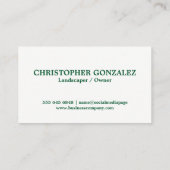 grasmaaier | snijden van gras | tuinarchitect visitekaartje (Achterkant)