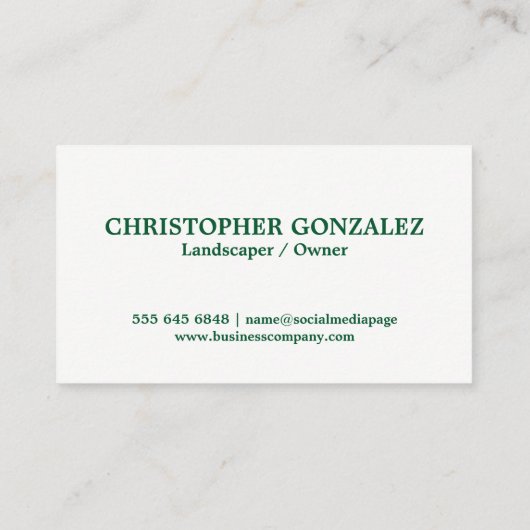 grasmaaier | snijden van gras | tuinarchitect visitekaartje (Achterkant)