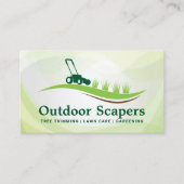 grasmaaier | snijden van gras | tuinarchitect visitekaartje (Voorkant)