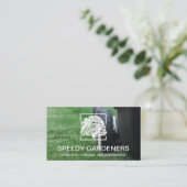 grasmaaier snijgras | Tree Logo Visitekaartje (Staand voorkant)